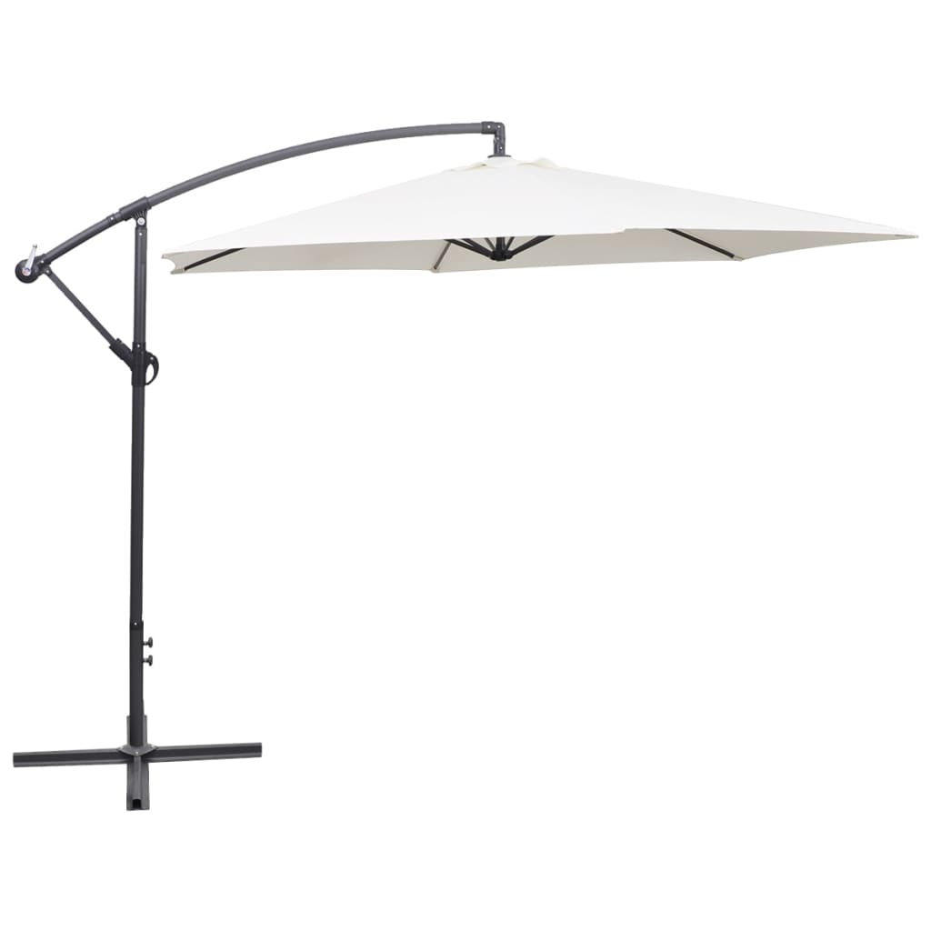 Vidaxl zweefparasol 3 m zandwit