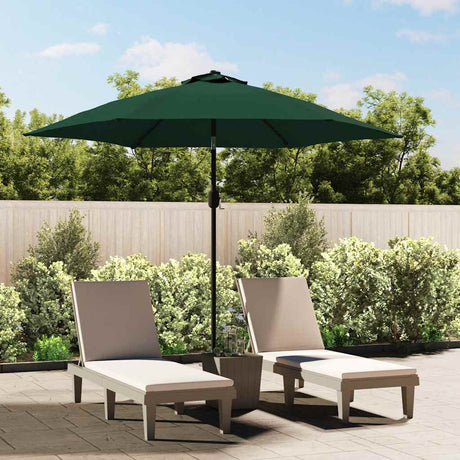Parasol flottant vidaxl avec LED 3,5 m vert