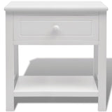 Vidaxl nachtkastje hout wit