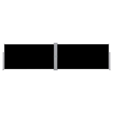 Pare-brise vidaxl extensible 160x600 cm noir
