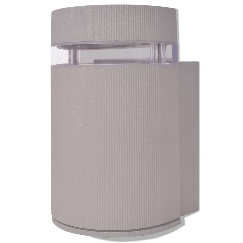 Vidaxl Lampe murale pour l'hémisphère extérieur aluminium gris
