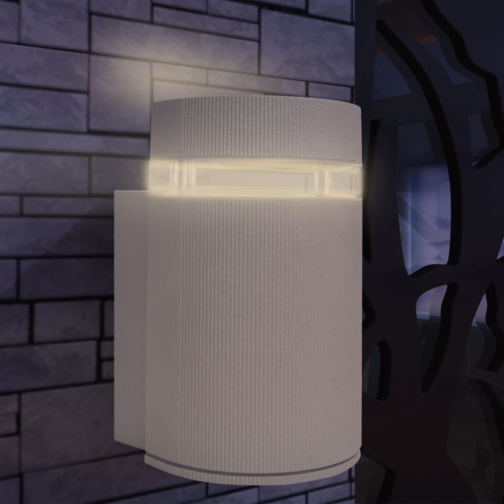 Vidaxl Lampe murale pour l'hémisphère extérieur aluminium gris