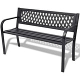 Vidaxl tuinbank 118 cm staal zwart