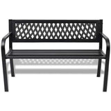 Vidaxl tuinbank 118 cm staal zwart