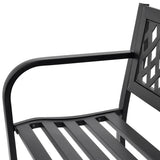 Vidaxl tuinbank 118 cm staal zwart