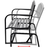 Vidaxl banc swing en acier noir