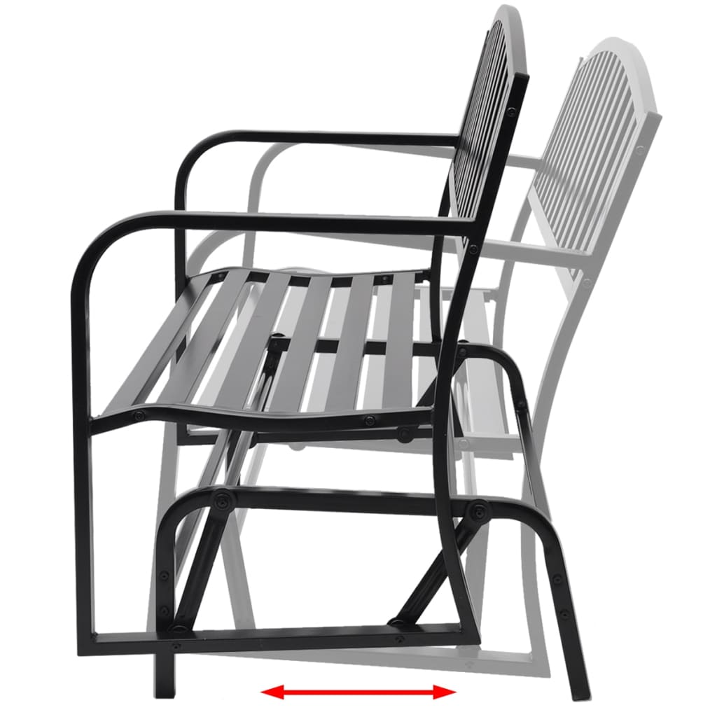 Vidaxl Swing Bench Steel Black