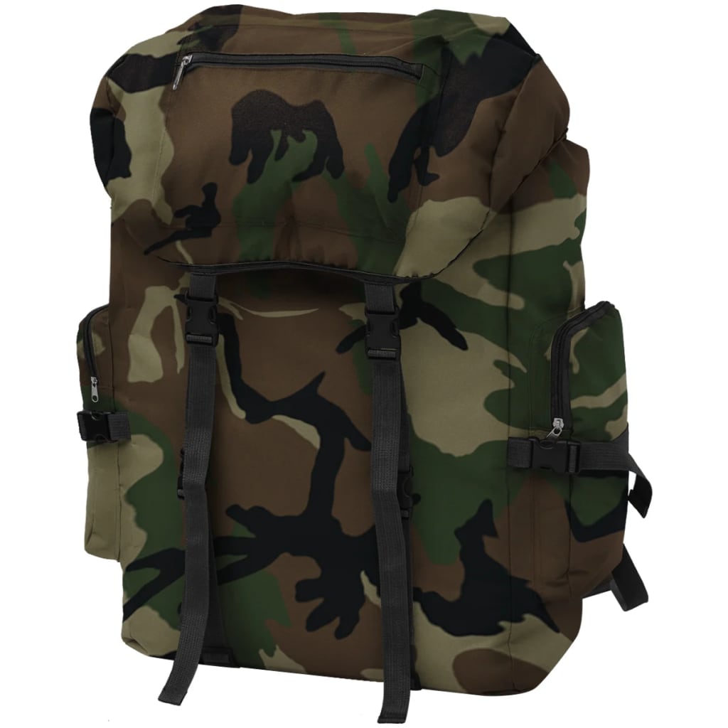 Vidaxl Mochila Estilo del ejército 65 L camuflaje