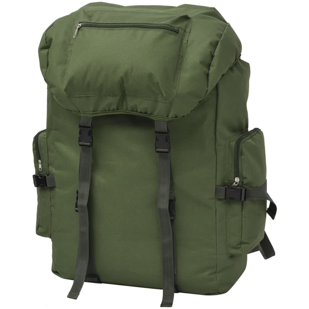 Vidaxl zaino in stile esercito 65 l verde