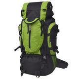 Vidaxl mochila caminata xxl 75 L negro y verde