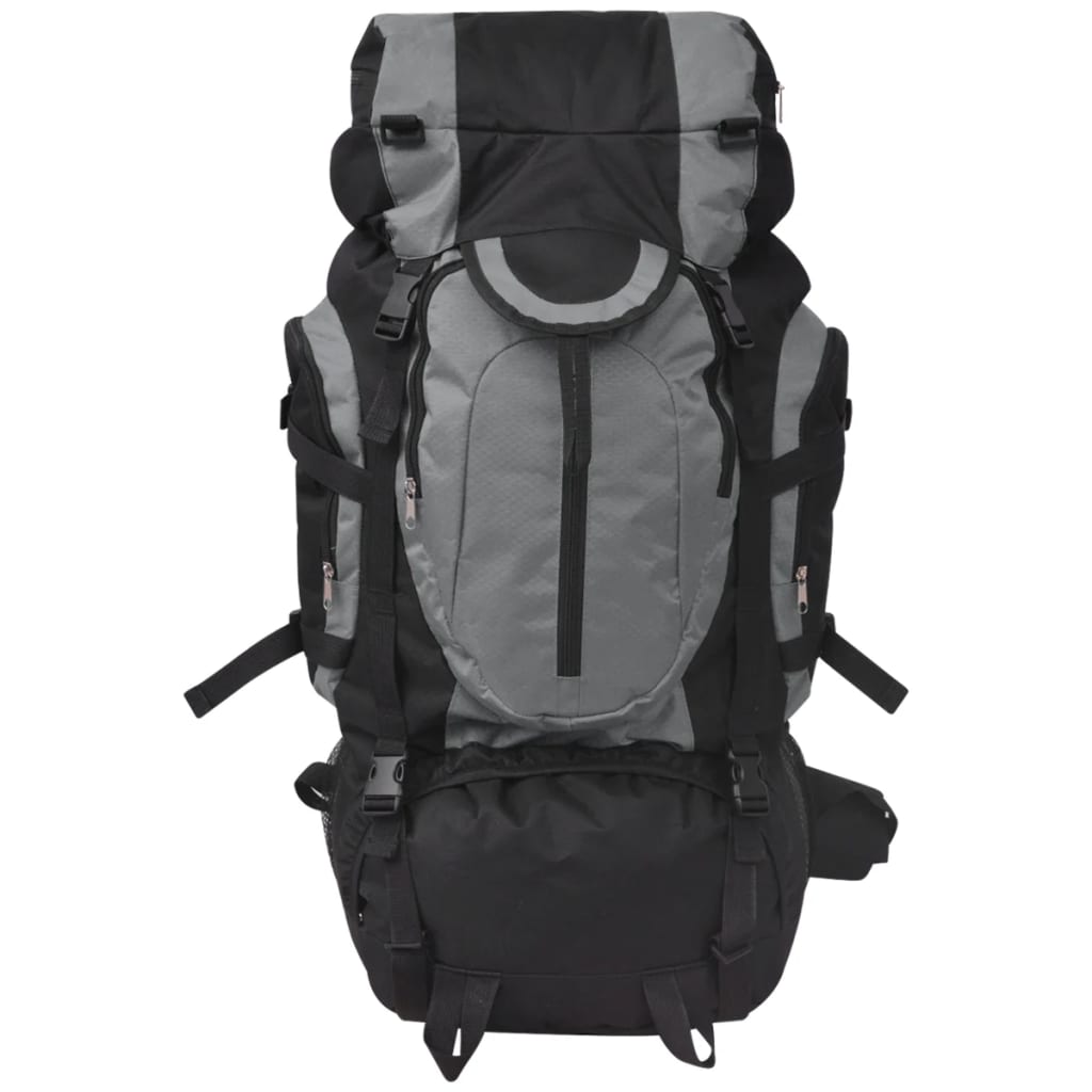 Vidaxl Rucksack Wandern xxl 75 l schwarz und grau