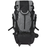 Vidaxl Mochila Senderismo XXL 75 L Negro y gris