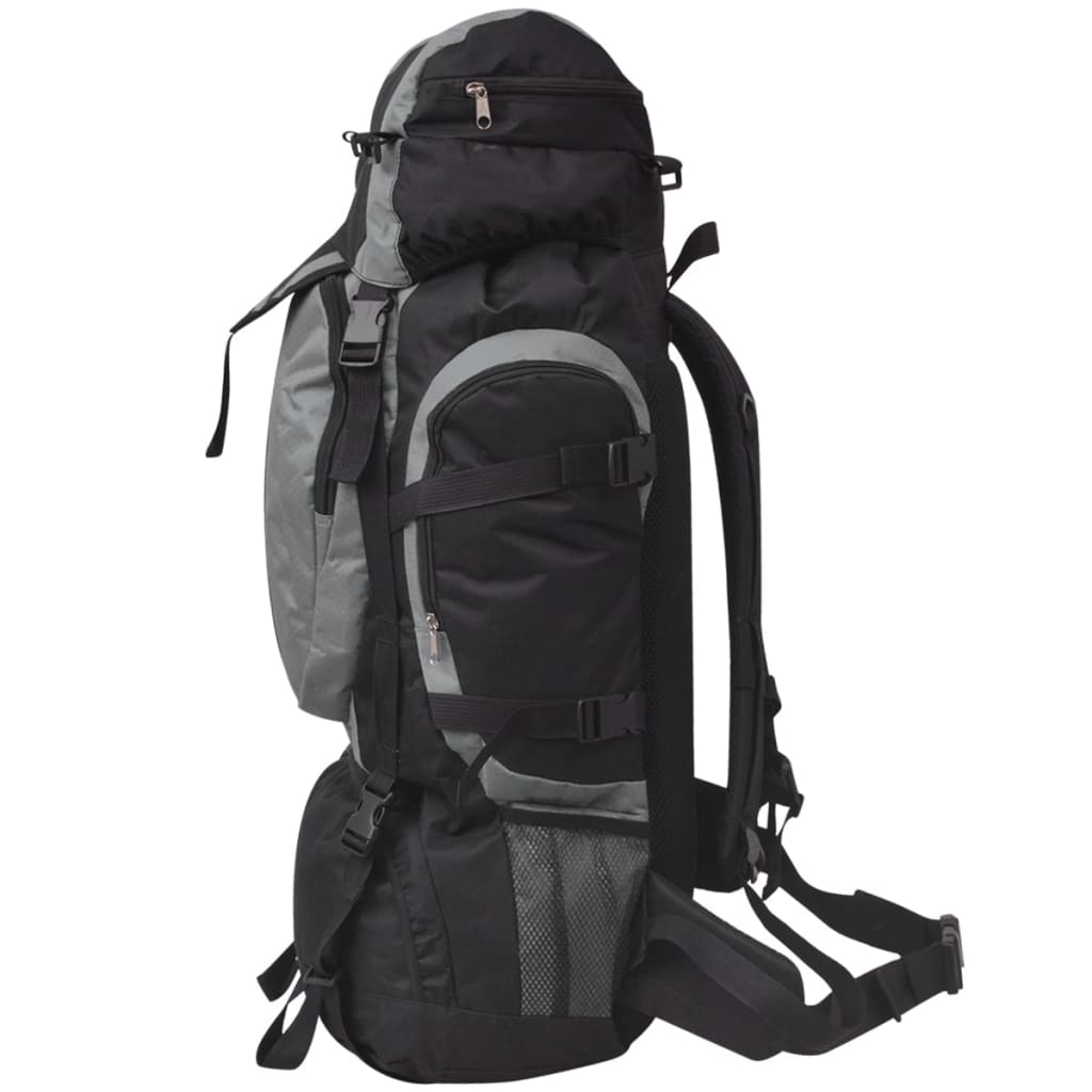 Vidaxl Backpack Randonnée xxl 75 l noir et gris