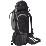 Vidaxl Rucksack Wandern xxl 75 l schwarz und grau