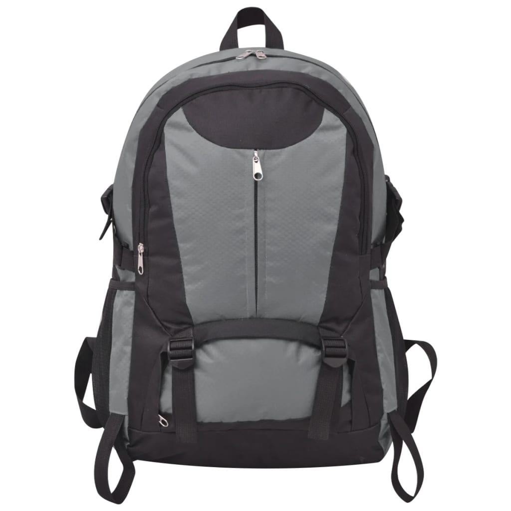 Mochila de senderismo de Vidaxl 40 L negro y gris