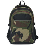 Vidaxl sac à dos pour l'école 40 l noir et camouflage