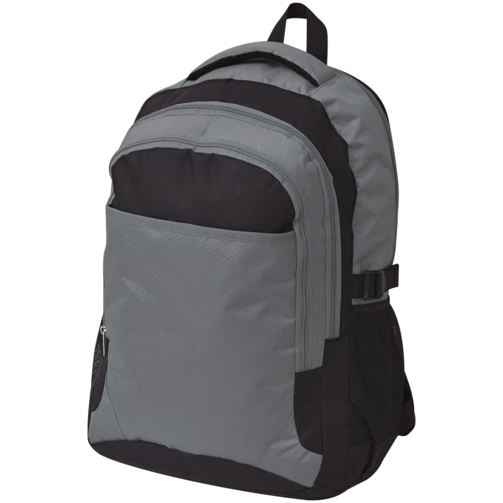 Vidaxl sac à dos pour l'école 40 l noir et gris