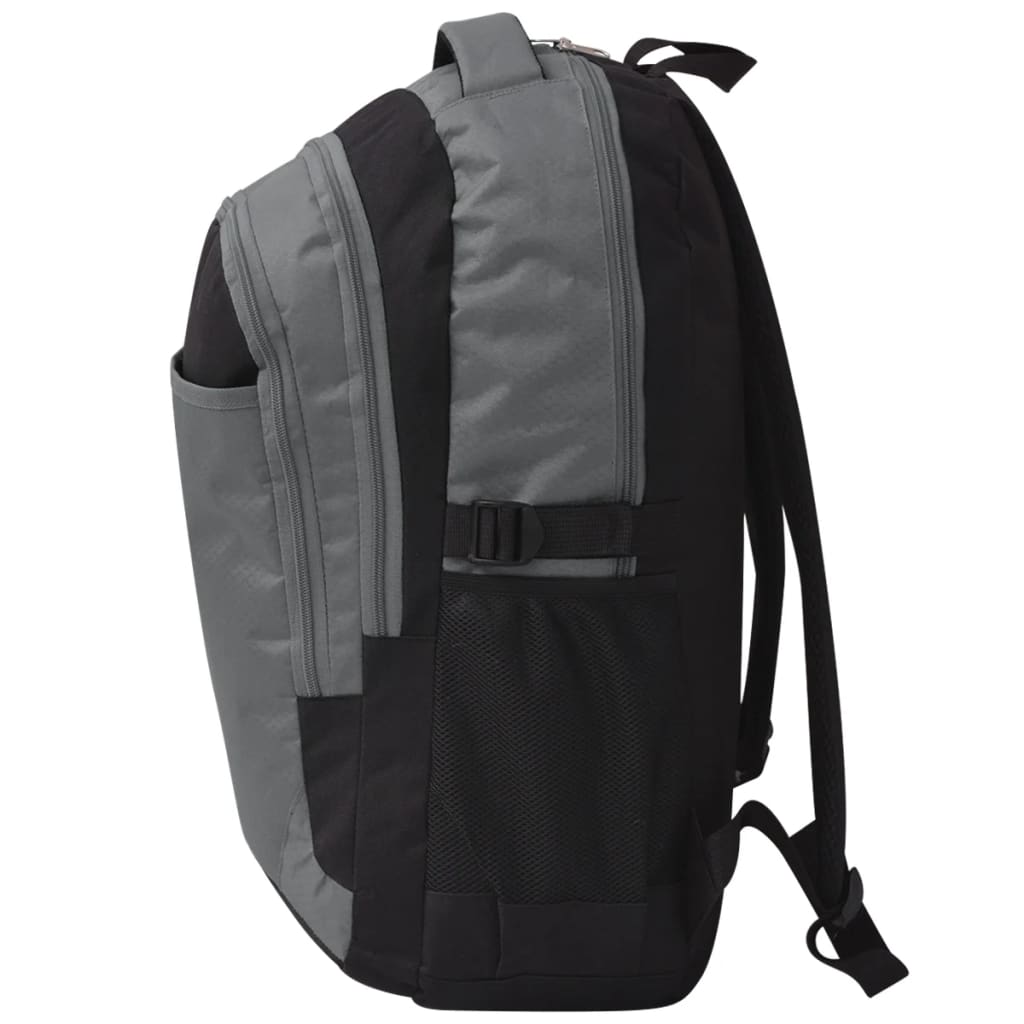 Vidaxl sac à dos pour l'école 40 l noir et gris