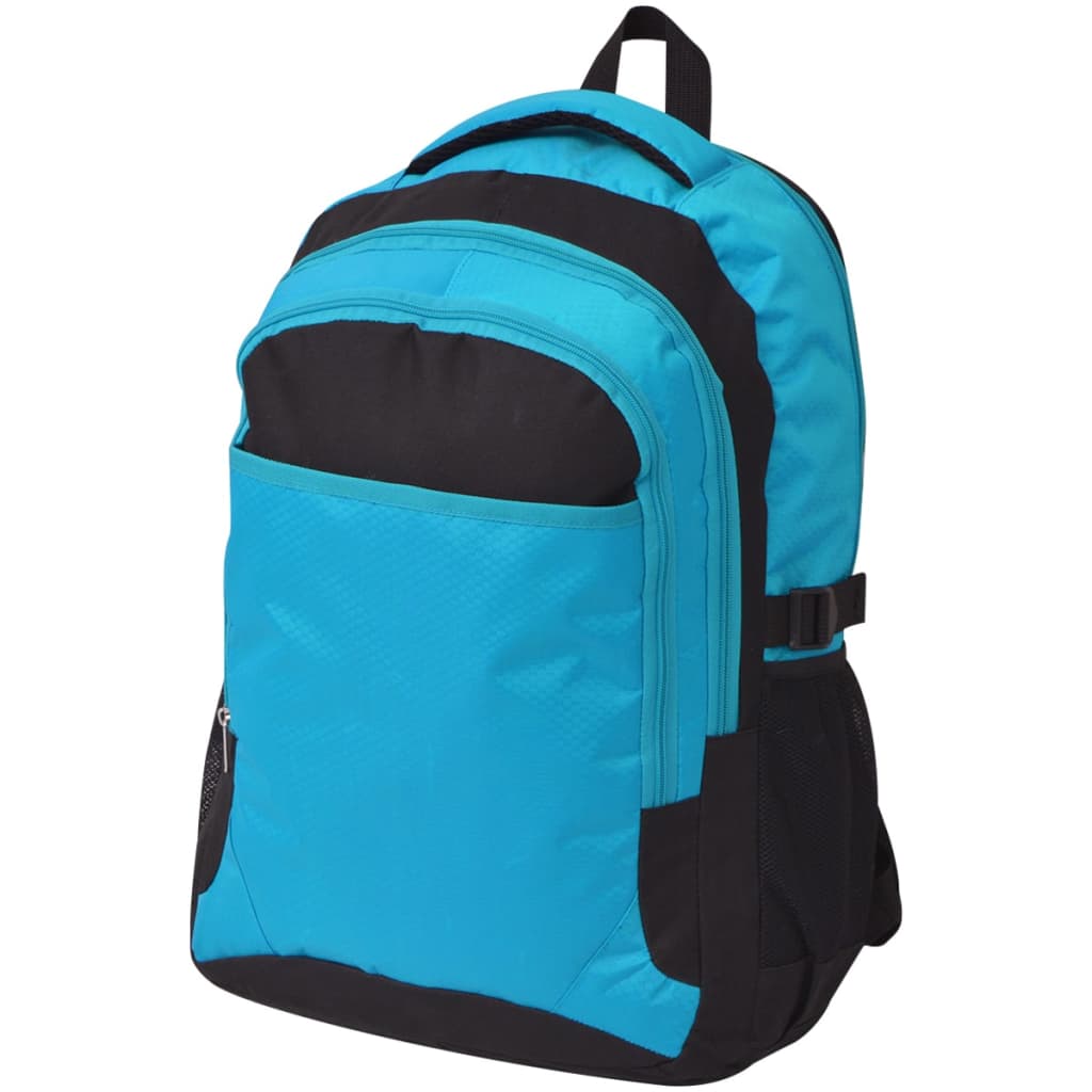 VidaXL Backpack for school 40 L Black and Blue