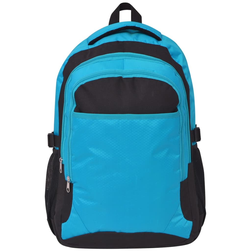 Vidaxl sac à dos pour l'école 40 l noir et bleu