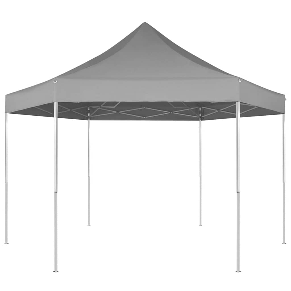 Vidaxl PartyTent pop-up Hexagonal pliage 3,6x3,1 m gris