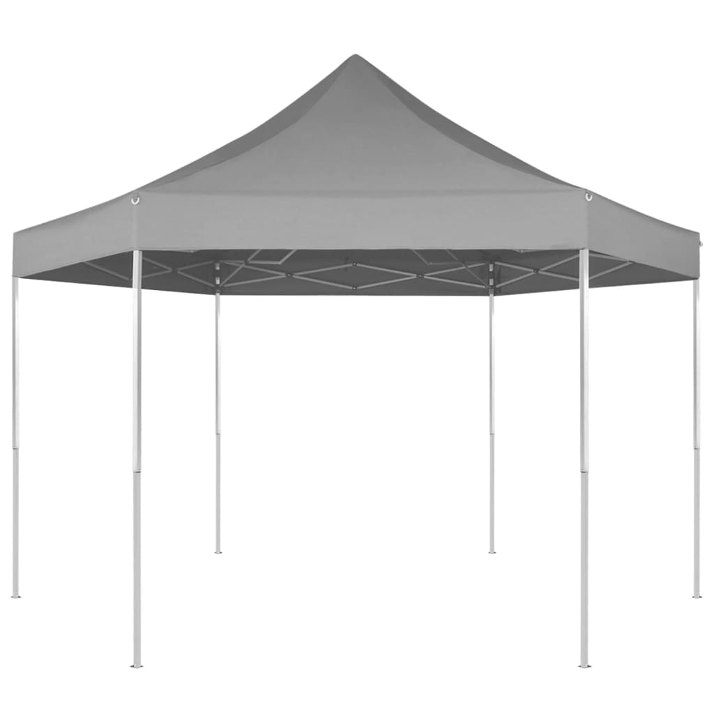 Vidaxl PartyTent pop-up Hexagonal pliage 3,6x3,1 m gris
