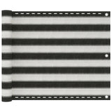 Écran de balcon Vidaxl HDPE 75x600 cm anthracite et blanc