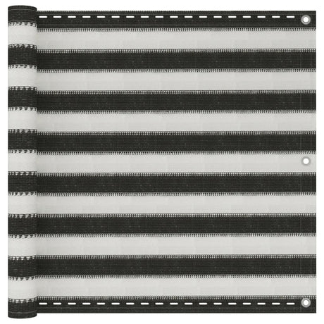 Écran de balcon Vidaxl HDPE 90x400 cm anthracite et blanc