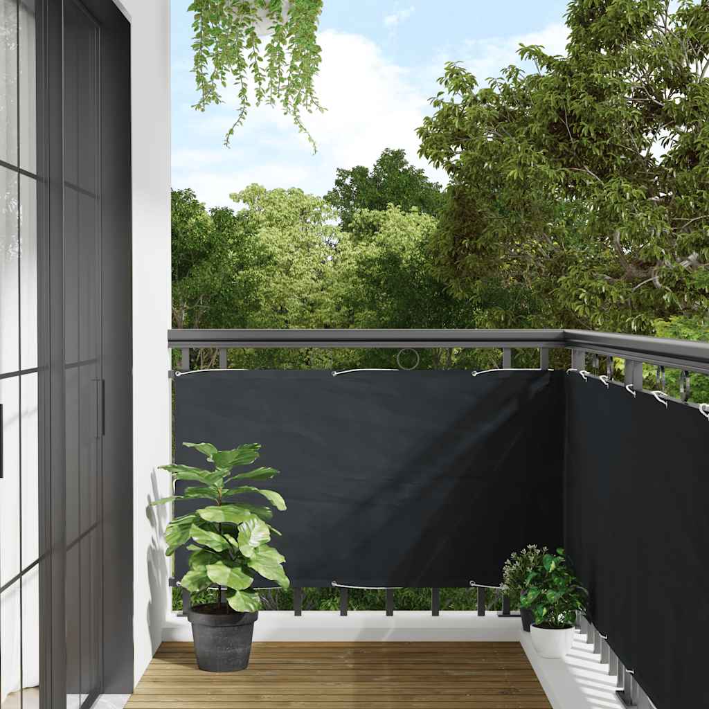 Écran de balcon vidaxl oxford textile 75x600 cm anthracite
