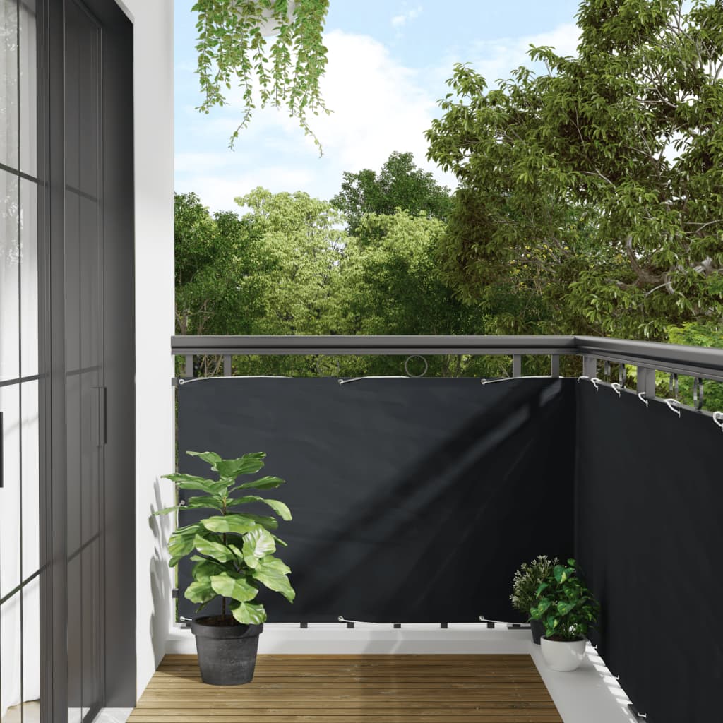 Vidaxl Balkon zaslon 90x400 cm Oxford tkanina antracit