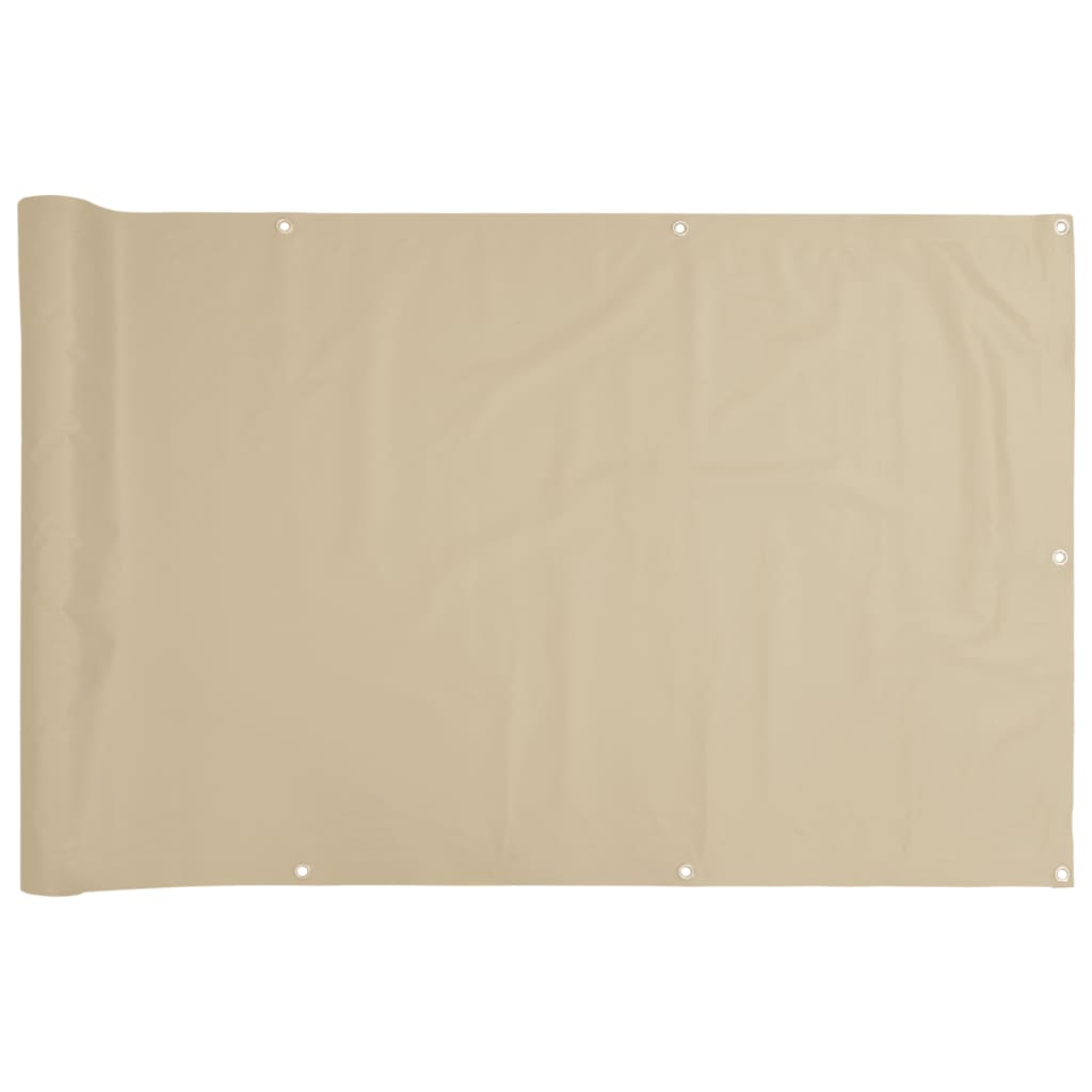 Pantalla de balcón Vidaxl Oxford Textile 75x400 cm beige