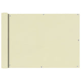 Écran de balcon Vidaxl Oxford textile 75x600 cm crème