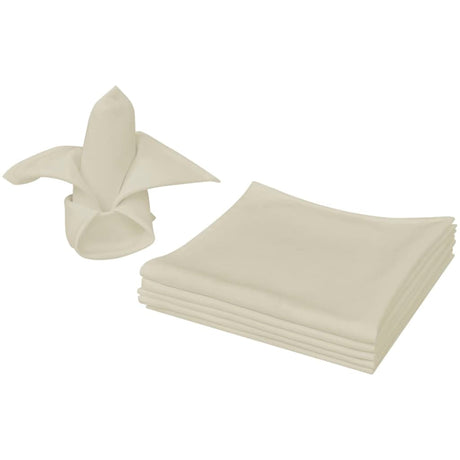 Vidaxl Napkins 10 pièces crème 50x50 cm