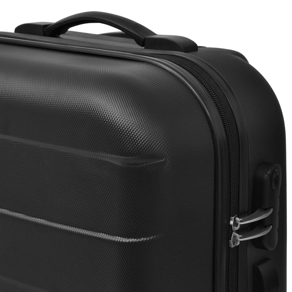 Vidaxl à bagages en 3 parties réglemente 45,5 55 66 cm noir