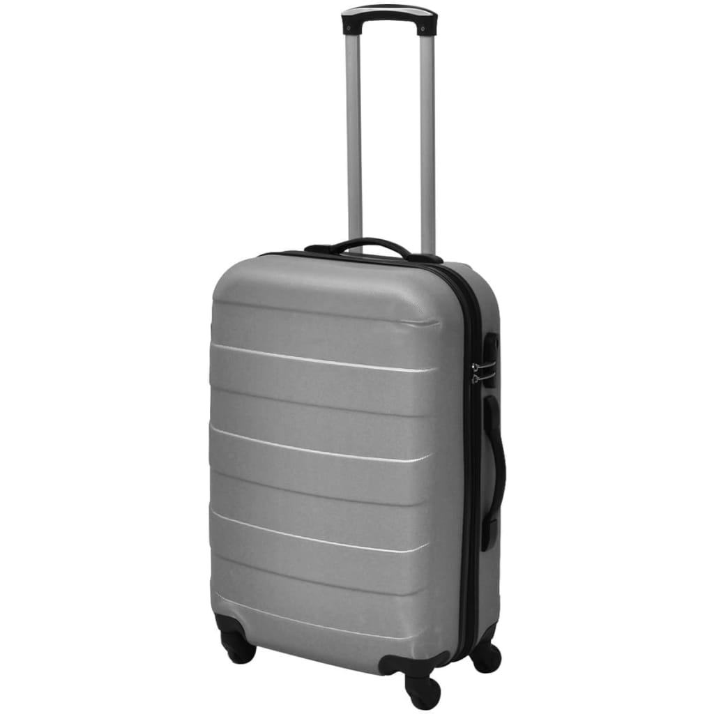 Vidaxl à bagages en 3 parties réglemente 45,5 55 66 cm Couleurs en argent