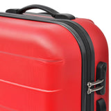 Vidaxl à bagages en 3 parties réglés durs 45,5 55 66 cm rouges