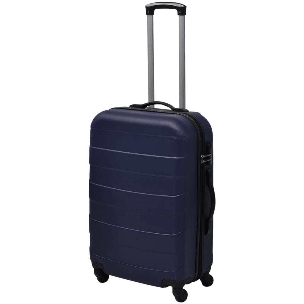 Vidaxl 3 partes de equipaje Conjunto de 45.5 55 66 cm azul