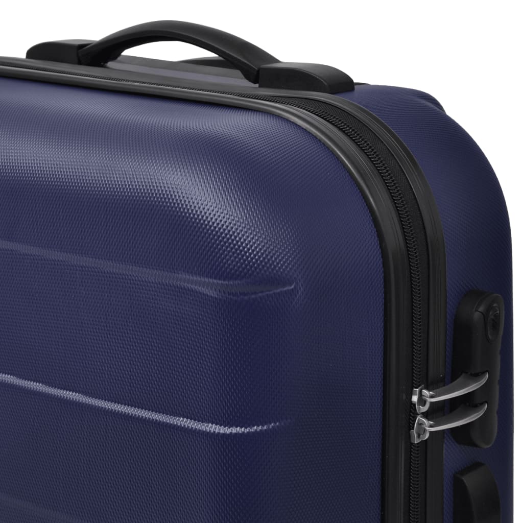 Vidaxl 3-part luggage set hard 45.5 55 66 cm blue