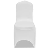 Couverture de chaise vidaxl stretch 4 pièces blanches