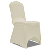 Couverture de chaise vidaxl stretch 4 pièces crème -colored