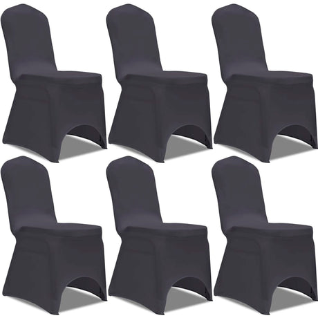 Couverture de chaise vidaxl strethracite 6st