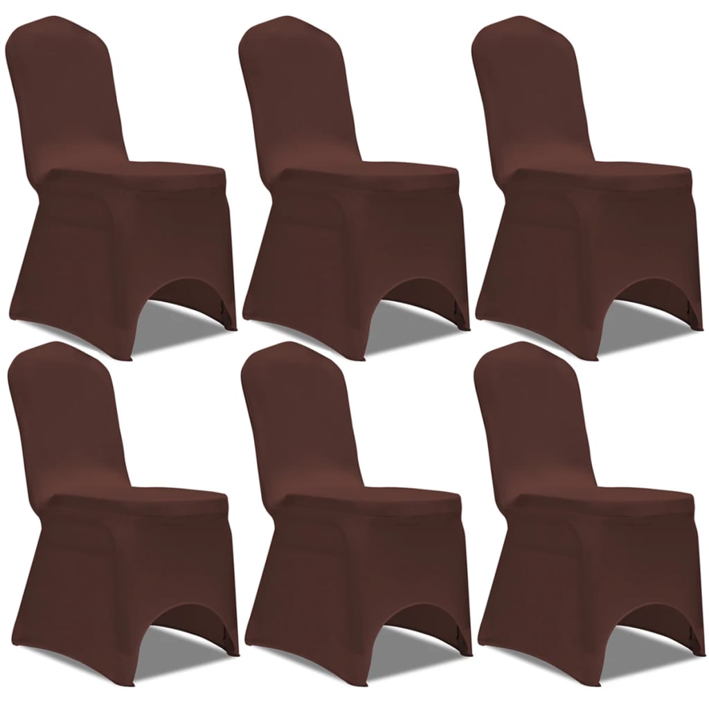 Couverture de chaise Vidaxl Stretch 6 St Brown