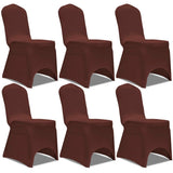 Couverture de chaise Vidaxl Stretch 6 St Brown