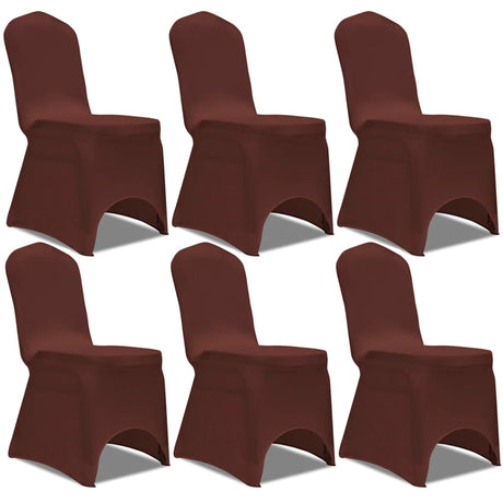 Couverture de chaise Vidaxl Stretch 6 St Brown