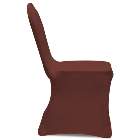 Couverture de chaise Vidaxl Stretch 6 St Brown