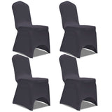 Couverture de chaise vidaxl extensible anthracite 4 pièces