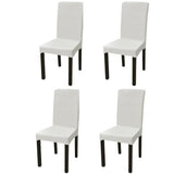 Vidaxl Chair Covers 4 St Stretch Straight Cream -Colored