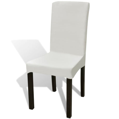 Vidaxl Chair Covers 4 St Stretch Straight Cream -Colored