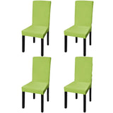 Vidaxl Seat Covers 4 ST Stretch Straight Green