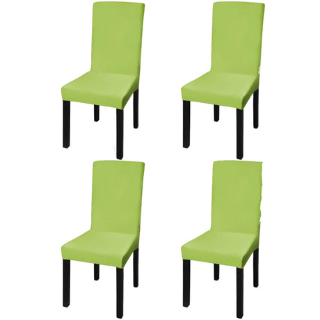 Vidaxl Seat Covers 4 ST Stretch Straight Green